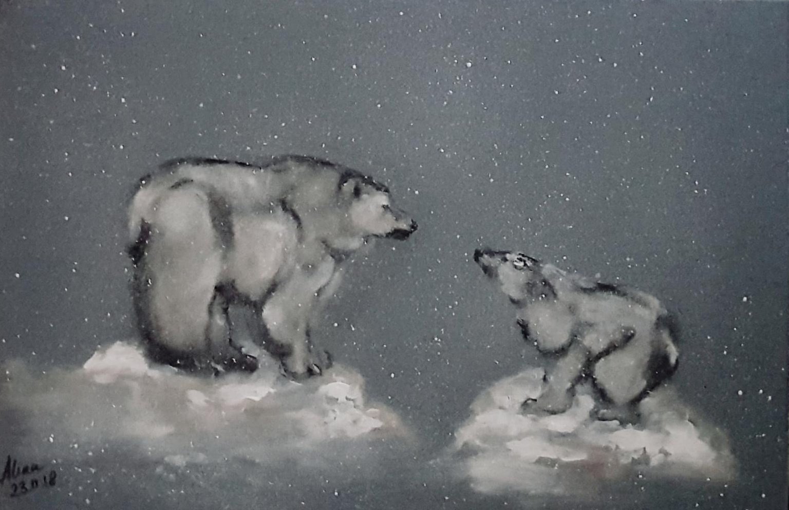 ArteDiAlina.com painting: Ursa Minor and ursa Major